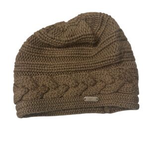 Armani Junior Brown Cable Knit Hat